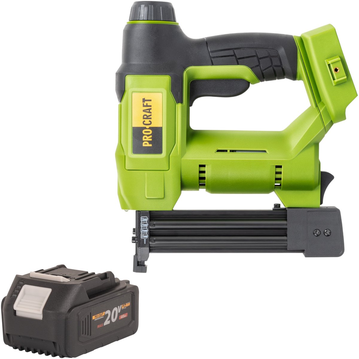 Procraft PEH20 accu-tacker 20 V 15 - 32 mm + 1x accu 4,0 Ah - zonder oplader