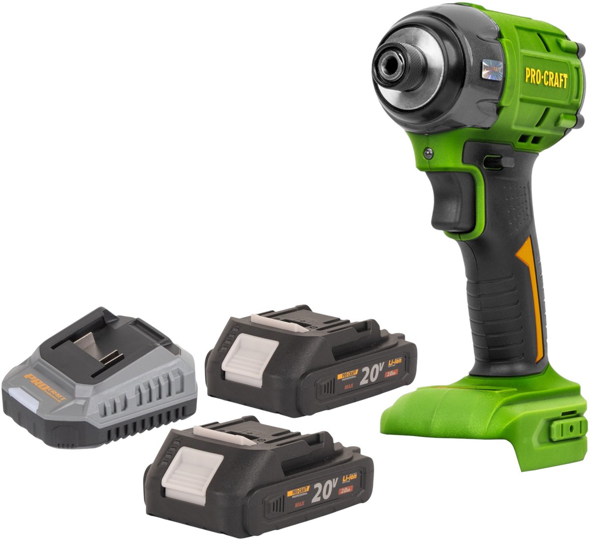 Procraft PS22bb accu slagmoersleutel 20 V 230 Nm 1/2" borstelloos + 2x accu 2,0 Ah + lader