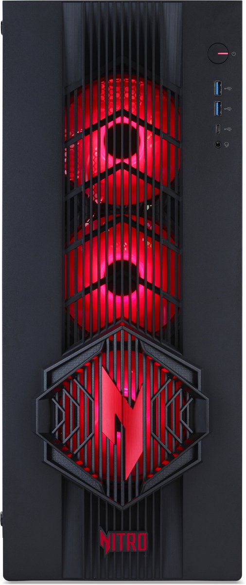 Acer NITRO 70 AMD AMD Ryzen™ 9 9900X3D 64 GB DDR5-SDRAM 2 TB SSD NVIDIA GeForce RTX 5090 Windows 11 Home Tower PC Zwart