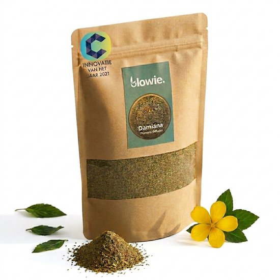 Blowie® Damiana Fijngesneden - 50 Gram - Damiana Blad Gedroogd - Thee Kruidenmix - Kruidenthee