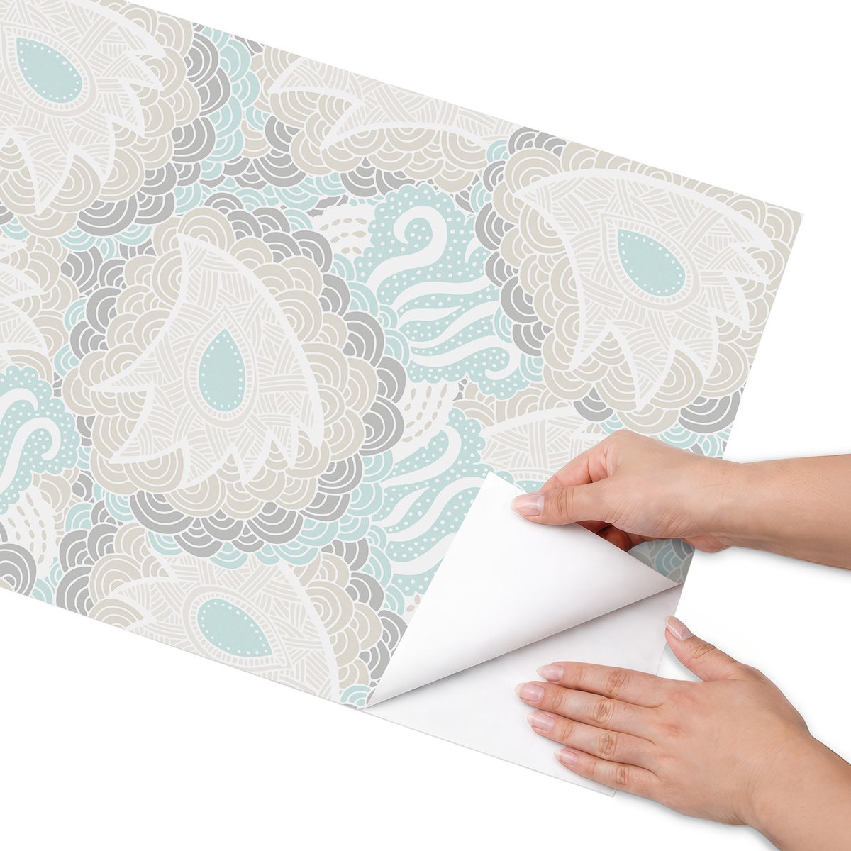 Coloray Meubel Wrap Folie - Romig Meubelfolie - 50x100 cm - Plakfolie Meubels Organische patronen - Decoratiefolie Zelfklevend - Abstract Meubelfolie - Meubelfolie Zelfklevend - Badkamer decoratie - Achtergronden en patronen