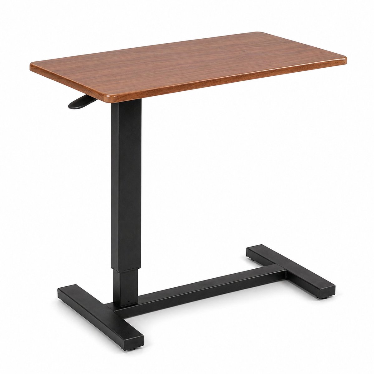 Zivv Verstelbare Tafel – Overbed Nachtkastje met Wielen - MDF Tafelblad voor Thuis, Kantoor, Slaapkamer en Ziekenhuis - Bijzettafel