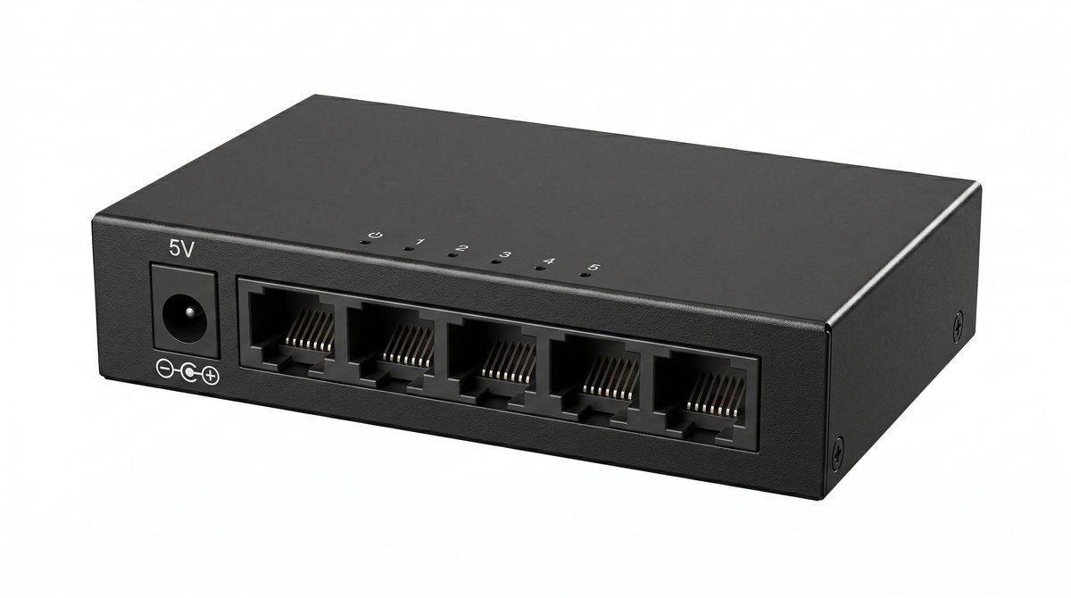 SBVR Netwerk Switch - 5 poorten - RJ45 Internet Splitter - Internet Switch - 1 Gbps