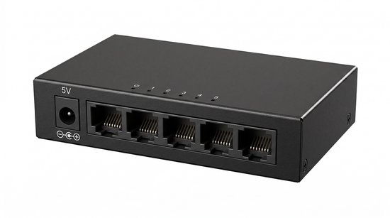 SBVR Netwerk Switch - 5 poorten - RJ45 Internet Splitter - Internet Switch - 1 Gbps
