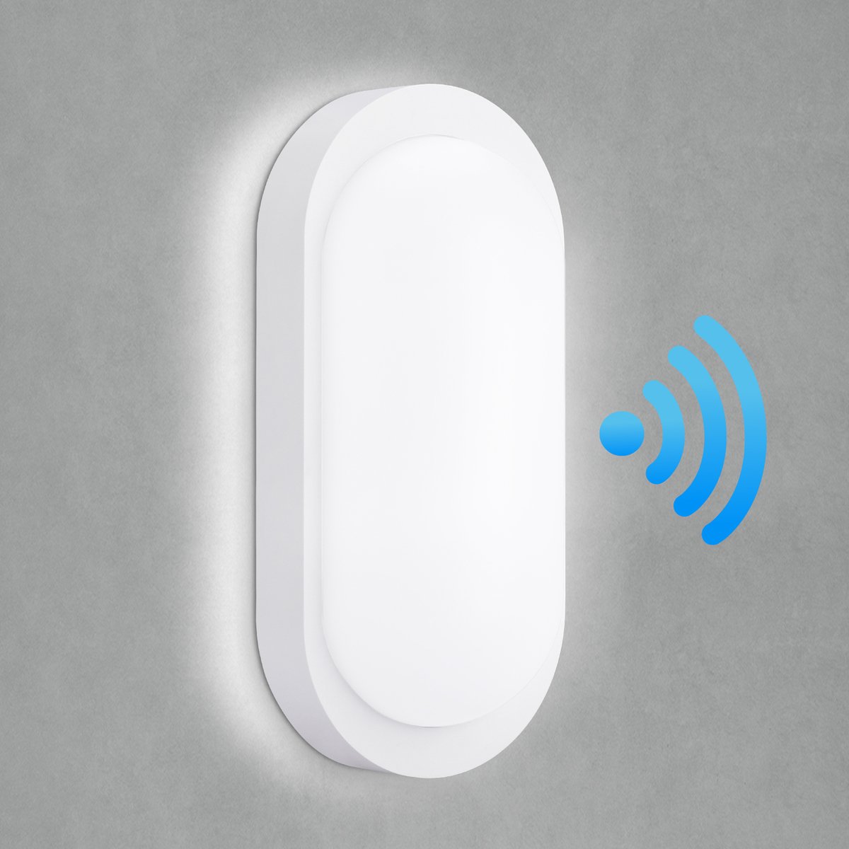 Oraymin LED Wandlamp met Sensor - 1080LM - 4000K - Wit - IP65 Buitenverlichting