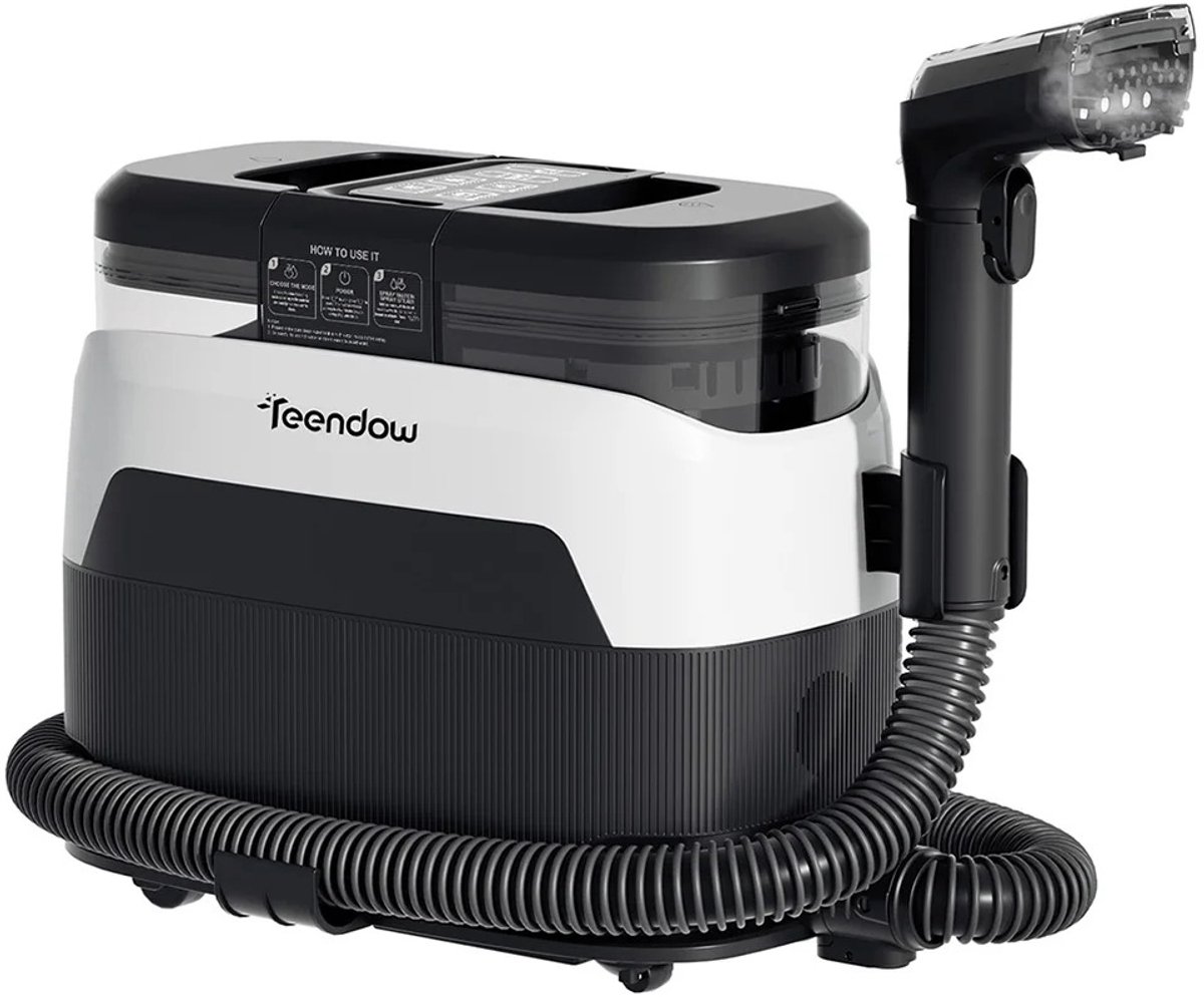 VIEMAE 3-in-1 Stoomreiniger - Tapijtreiniger - Bankreiniger - Meubelreiniger - Incl meerdere opzetstukken - Stoomtemp ≥100°C - Wit