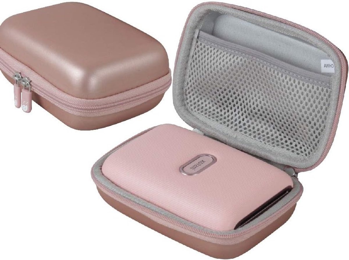 Hard Travel Case voor Fujifilm instax Link Smartphone Printer - Roze, Bescherming en Draagbaarheid