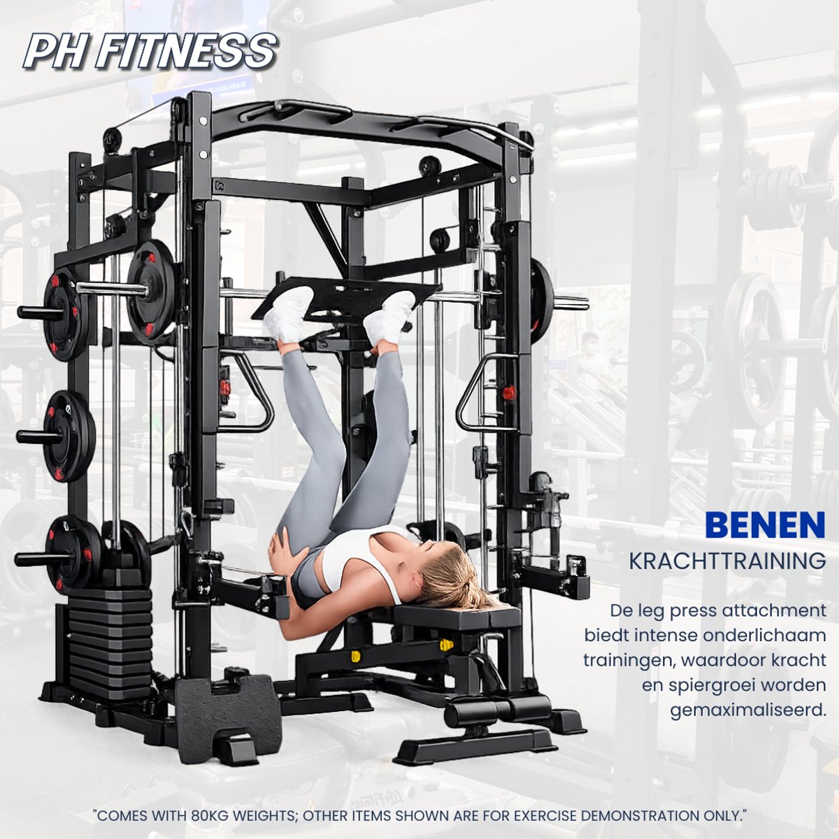 PH Fitness Power Rack - All-in-one krachtstation Smith Machine thumbnail 2