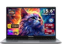 Blackview AceBook 6 - Laptop - 16GB DDR4 + 512GB SSD AMD Ryzen 5 3500U - 15,6 inch - Windows 11 Home - Grijs