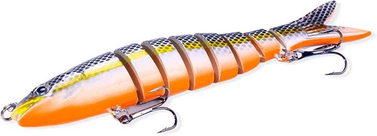 Kunstaas set - 5 Stuks - Kunstaas set met opbergdoos - Pluggen met haak - Kunstaas - Rubberen vis - Visaas - Zacht Kunstaas - Alle type roofvis - Visspullen - Voor snoek, baars, snoekbaars, vissen — afbeelding 3