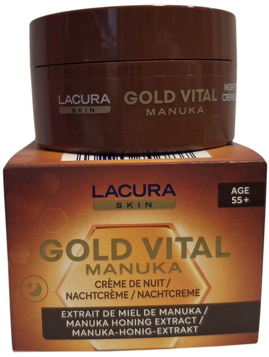 Lacura Skin Gold Vital Manuka met Manuka Honing Nachtcrème vanaf 55 jaar 50ml
