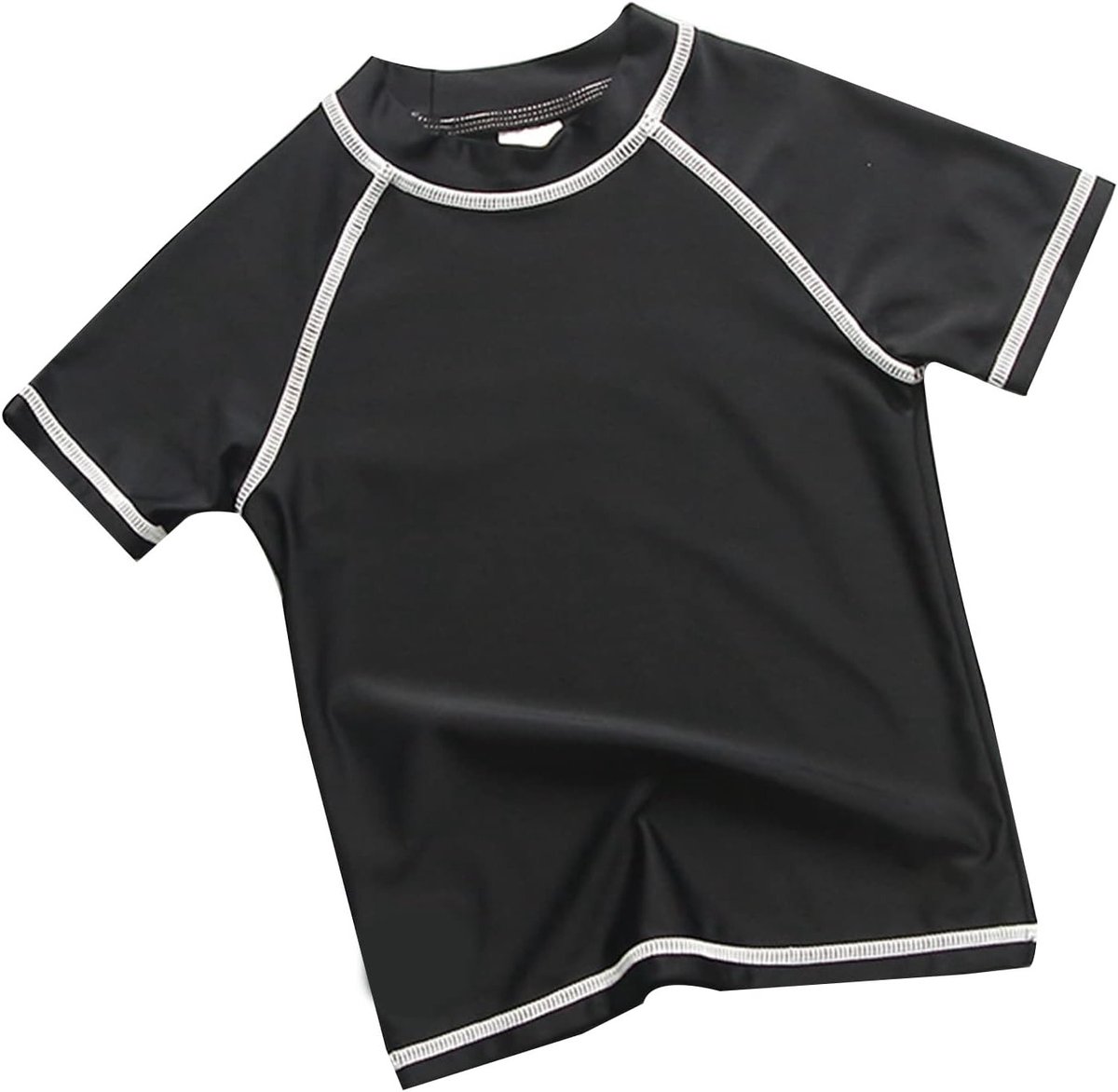 Rash Vest voor Kinderen 6-12 Jaar - Zwemtop voor Jongens met UV Bescherming UPF 50+ en Korte Mouwen, Ideaal voor Zomeractiviteiten en Watersport