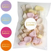 25x Uitdeelzakjes 10x15 cm + Sluitstickers Hiep Hiep Hoera! Mix - Zakjes Met Plakstrip - Zelfklevende Zakjes - Uitdeelzakjes - Traktaties - Transparant - 10x15cm - 25 Stuks