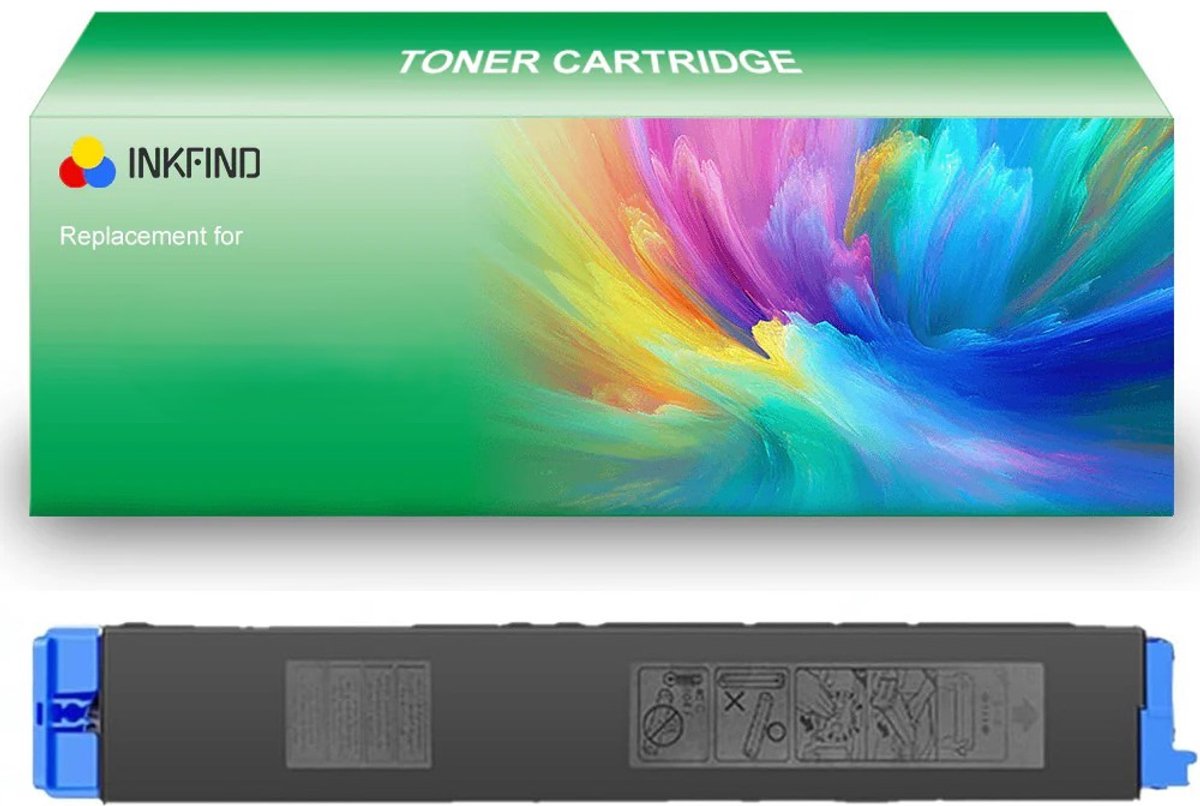 INKFIND MX-61GTCA Cyaan tonercartridge compatibel met SHARP MX-61GTCA Cyaan voor Sharp MX-2630/3050/3060/3070/3550/3570/4050N/4060/4070N/5050N/5070N/6050N/6070N/2651/3051/3551/4051/3561/3571/3061/3071/4061/4071/3061/5051/5071/6051/6071 - 1-pack Cyaan