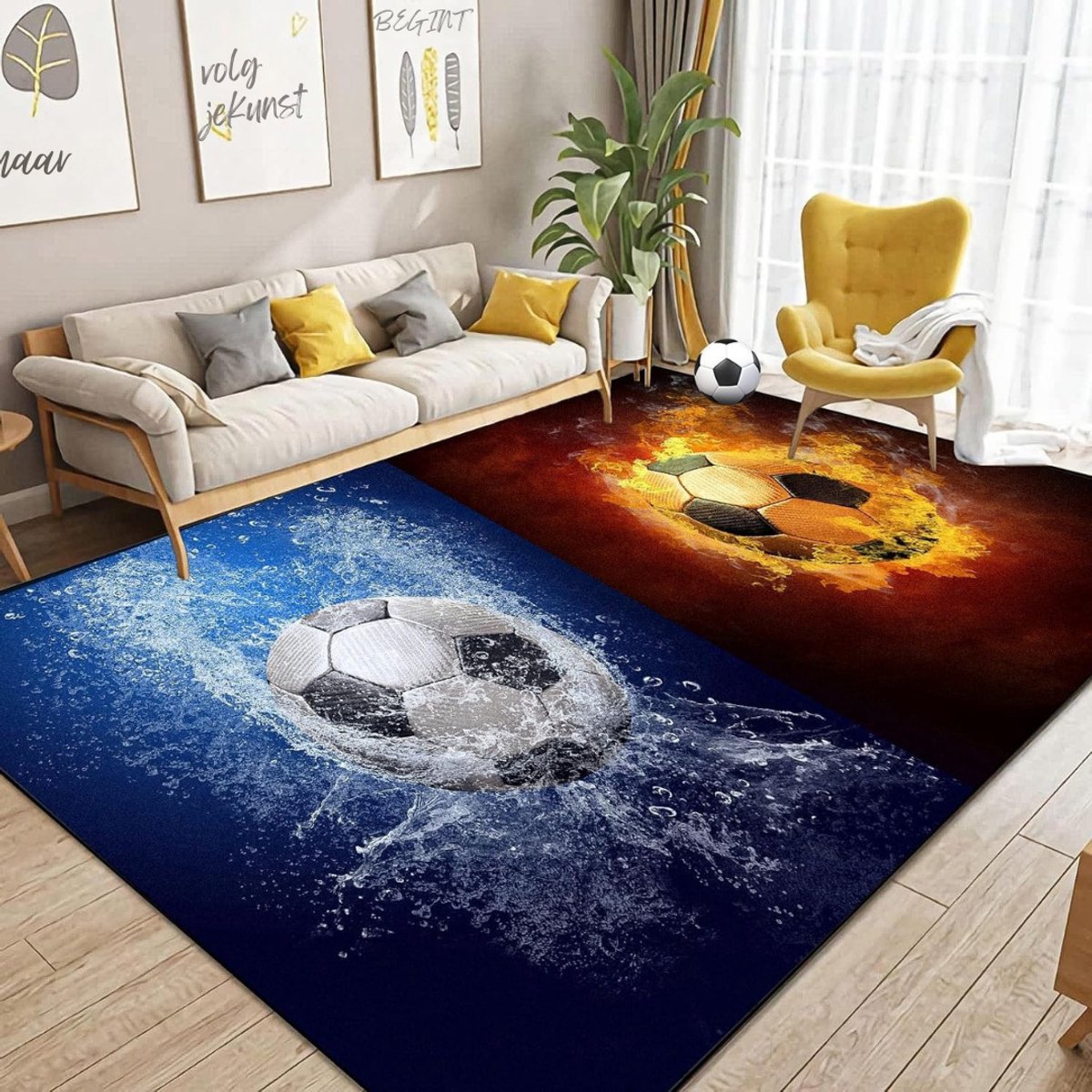 RUX® Voetbalmat - Dribbelmat - Voetbal Tapijt - Veelkleurig - 100cm x 120cm x 3cm