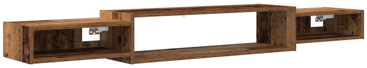 vidaXL - Wand - gemonteerd - TV - Kast - Muurmontage - Oud - hout - 180 - x - 28 - x - 21 - cm
