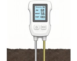 Deze 3-in-1 hygrometer, pH-meter, thermometer en bodemtester is Geschikt voor tuinen, gazons, boerderijen en plantenteelt.
