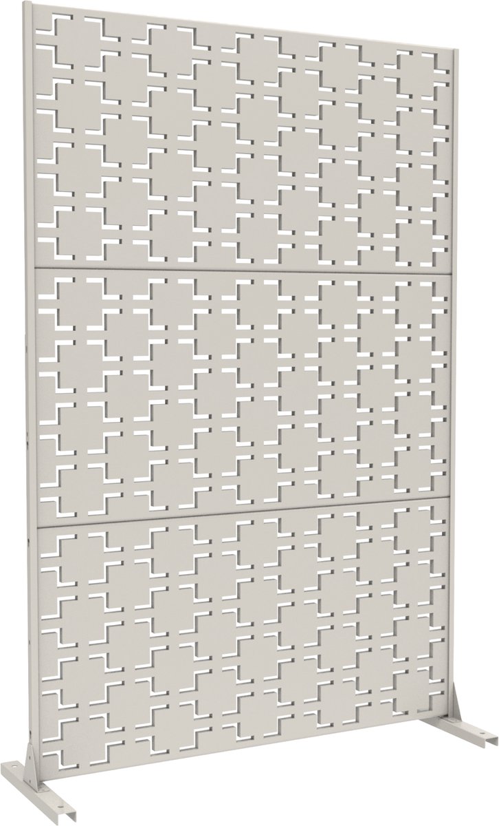 Kamerscherm Basciano tuinscherm 180x120x40 cm knoflook beige casa.pro