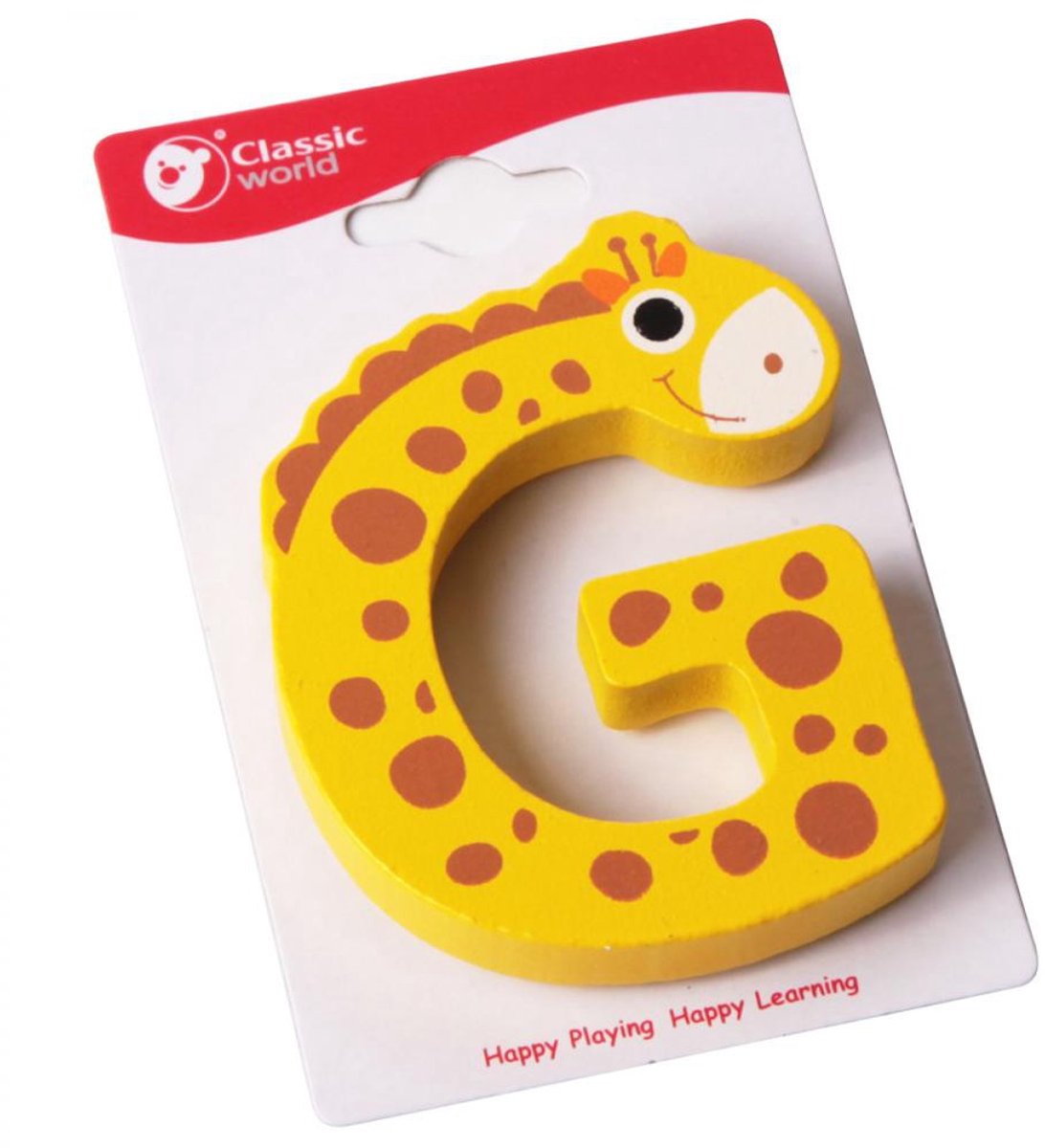 Klassieke wereld houten letter G - UNI