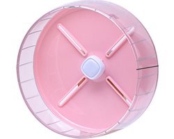 Roze hamsterwiel van 26 cm/10,2 inch, stil hamsterwiel, geschikt geschikt voor kleine hamsterkooien.