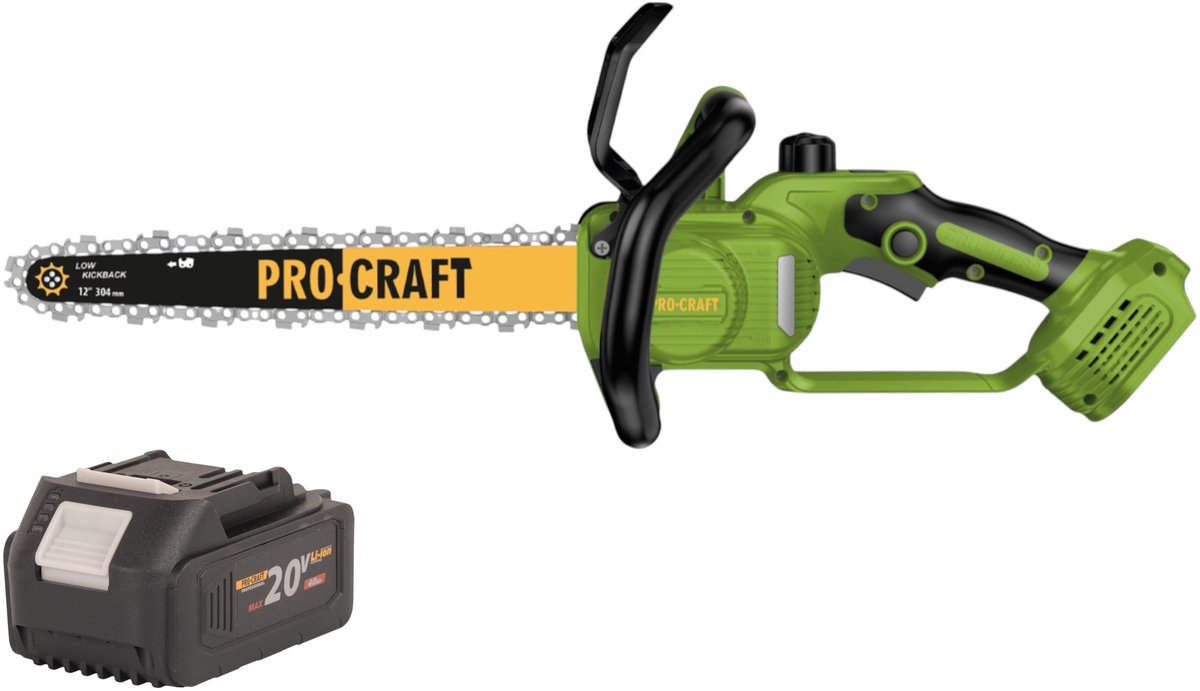 Procraft PKA33-BB accukettingzaag 20 V 304 mm borstelloos + 1x accu 4,0 Ah - zonder oplader