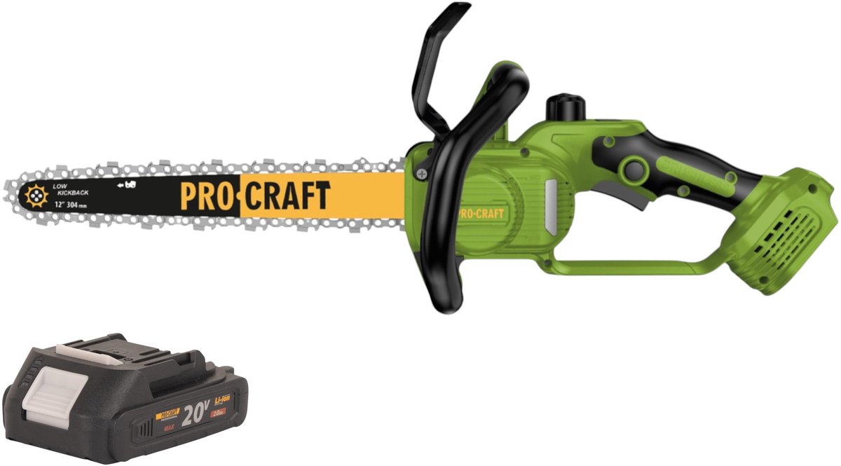 Procraft PKA33-BB accukettingzaag 20 V 304 mm borstelloos + 1x accu 2,0 Ah - zonder oplader