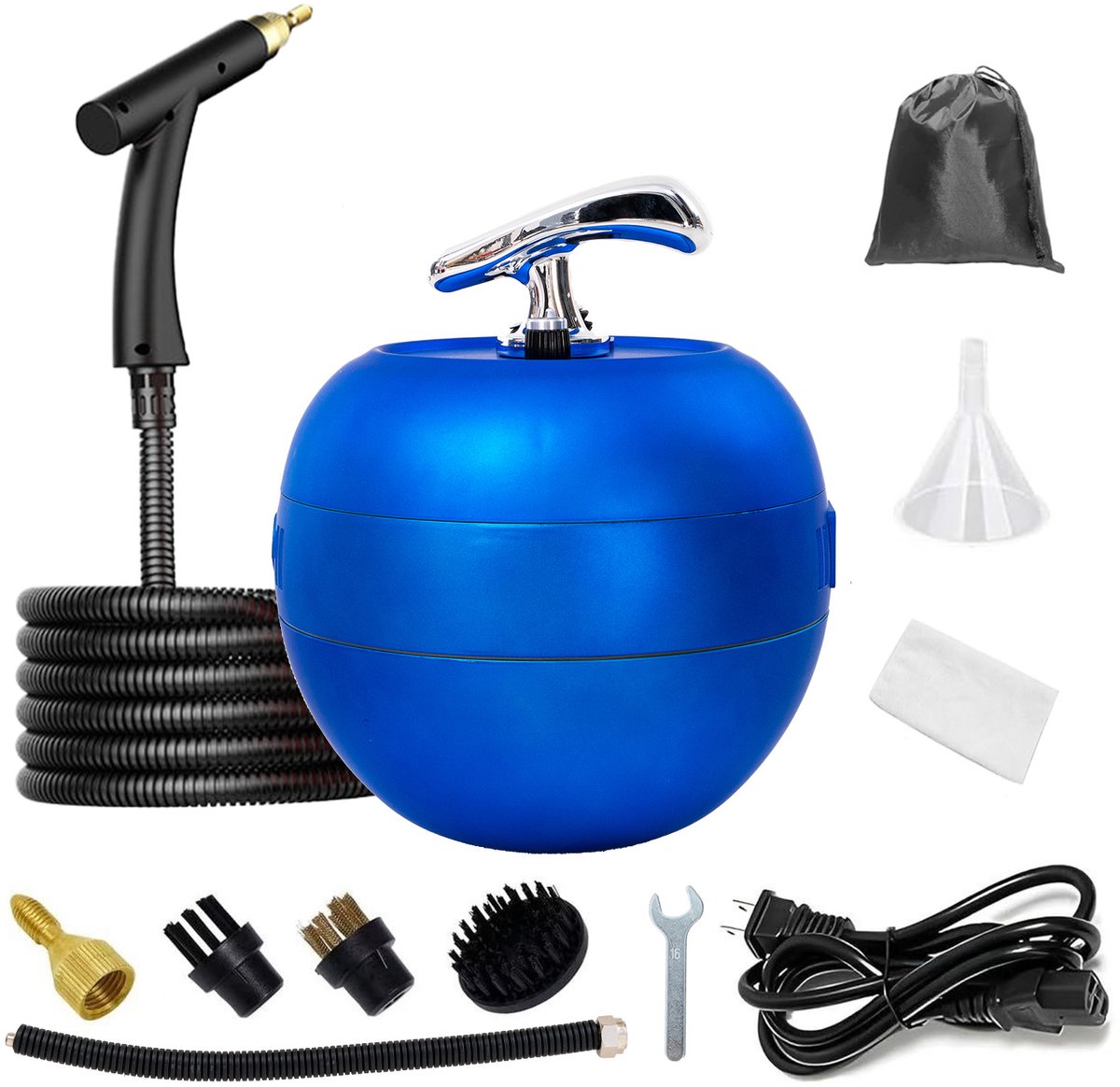 OUTIGO Handheld Stoomreiniger - Hoge Temperatuur Keuken Reinigingsmachine - Verwijdert Vet, Vet en Olie in Veel Gebieden van de Keuken, Auto, Vloeren, Meubels, Glas, Metaal - 2000W - Blauw