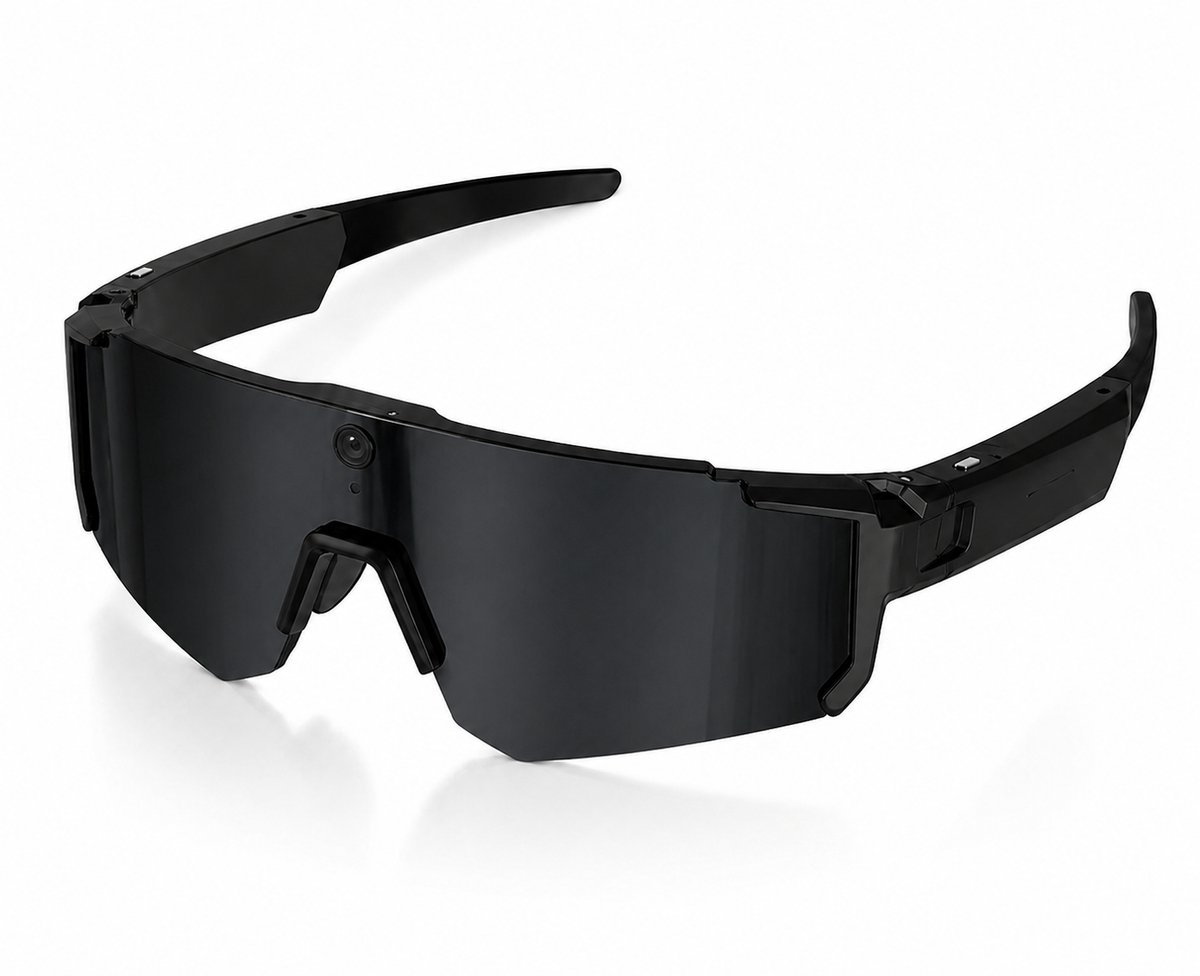 Pelor AI Vision Pro Fietsbril met Camera - Bluetooth Audio - Sportbril - Fietsbril - Zonnebril - HD Video - Surround sound - Zwart