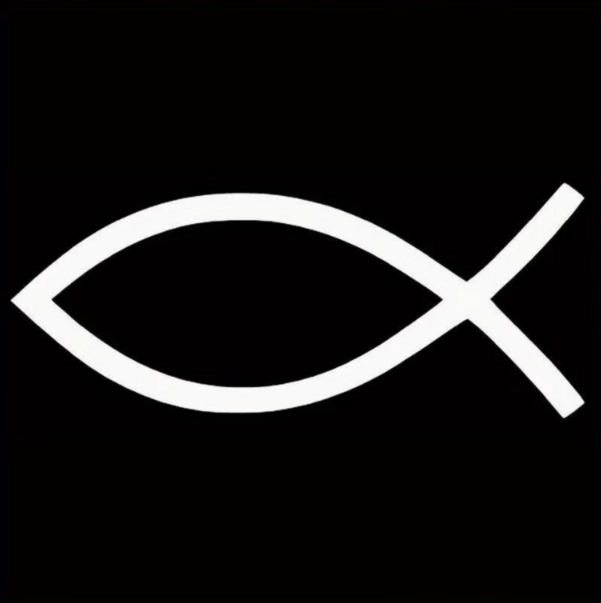 Vis Symbool Sticker Wit – Christelijke Auto Sticker – Ichthus Vinyl Decal – Voor Auto, Motor & Raam – 15 cm – 1 Stuk