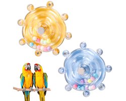 Allecto - Bird Toys - Parakeets speelgoed - Interactief en kleurrijk - Multi-color - Speelgoed voor vogels - Geschikt voor papegaaien - 2 stuks