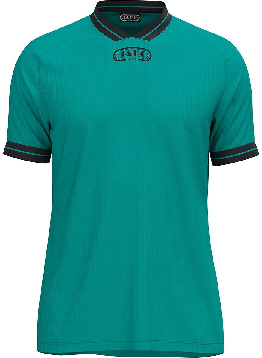 Jako Retro Shirt Korte Mouw Heren - Turkoois | Maat: S