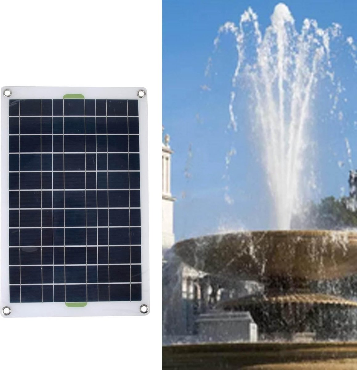 Vijverpomp op zonne-energie solar powered water pump 50 W solar powered water pump waterpomp op zonne-energie, geluidsarm paneel, fontein voor thuis, tuin, Pumps – foto 2