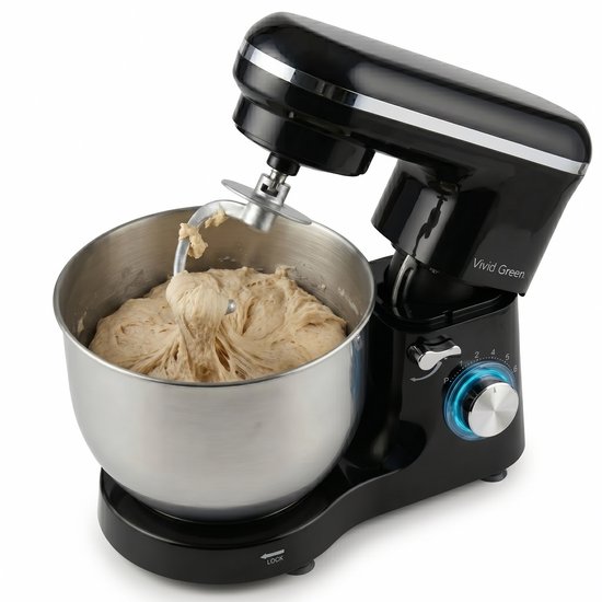 Vivid Green 2000W Keukenrobot - 6.2L - Mixer met Mengkom - Keukenmachine - Keukenmixer - Zwart - keukenmachine vergelijking