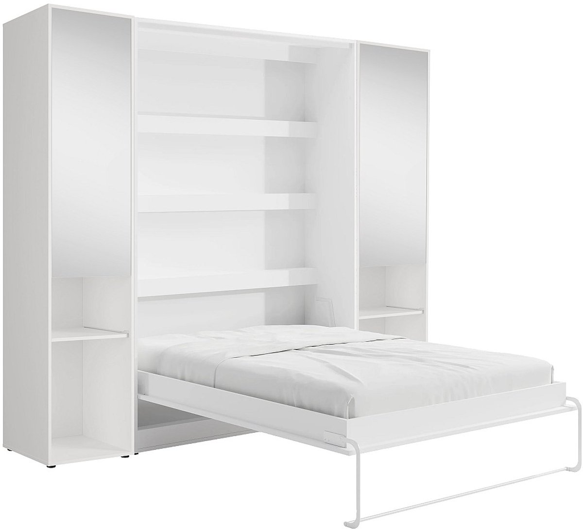 Vente-unique Bedkast hout wit 160 x 200 cm