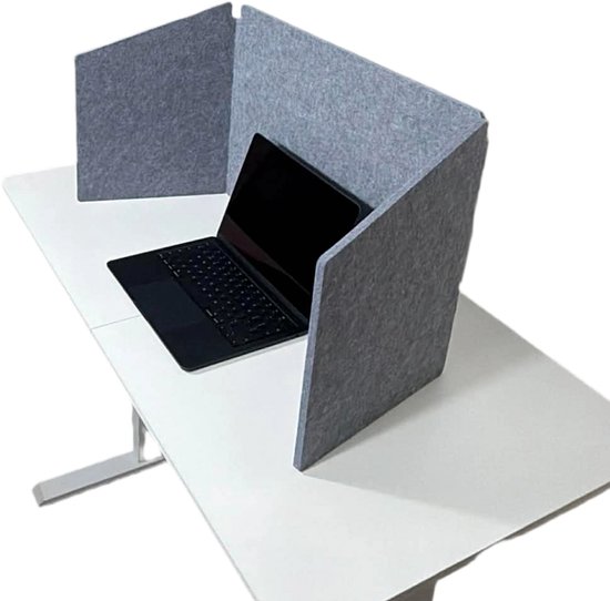 Écran de bureau acoustique FocusDesk Premium - 12 mm extra épais - Écran de confidentialité - Absorption acoustique maximale