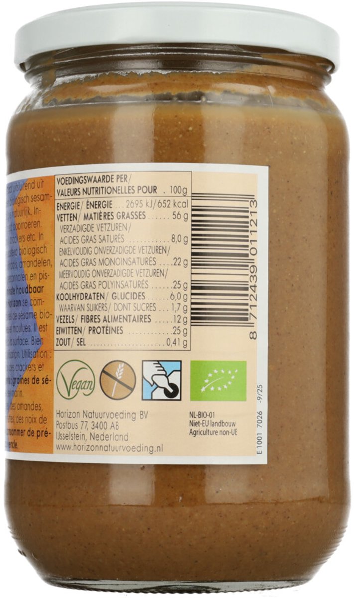 Horizon Tahin met Zout Bio - 6 x 650 gr - Voordeelverpakking