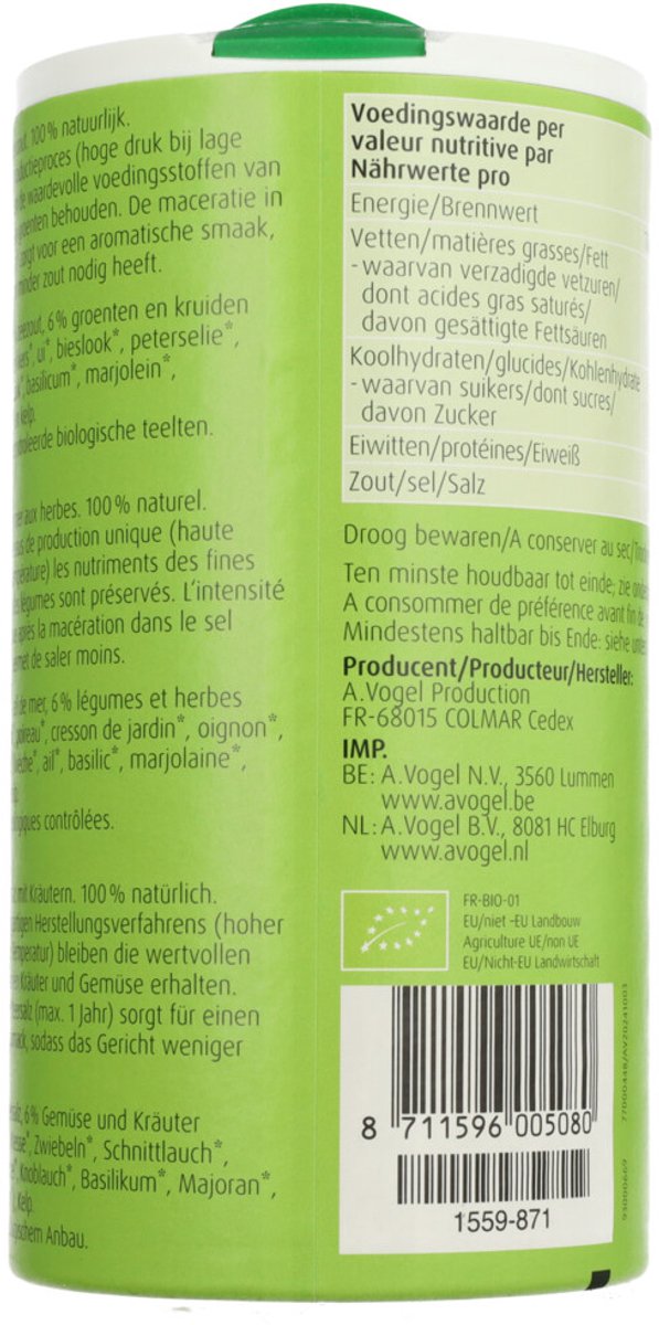 A.Vogel Herbamare Kruidenzout Biologisch - 2 x 500 gr - Voordeelverpakking