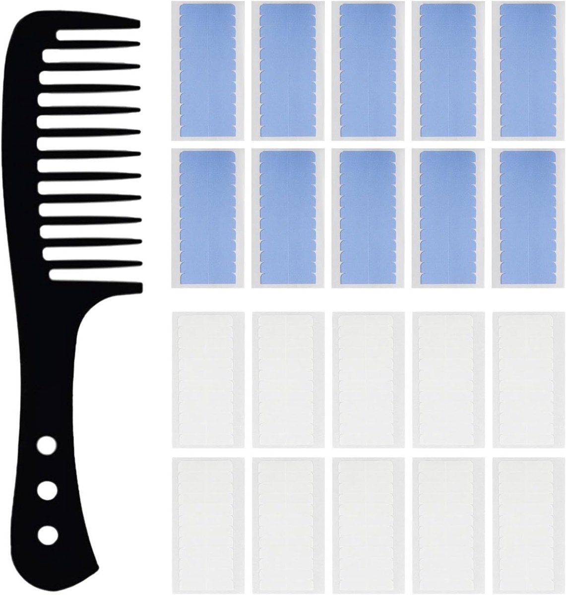 240 Stuks Tape voor Haarverlengingen, Inclusief Kam en Vervangband, Water- en Zweetbestendig, Ideaal voor Pruik en Haaraccessoires