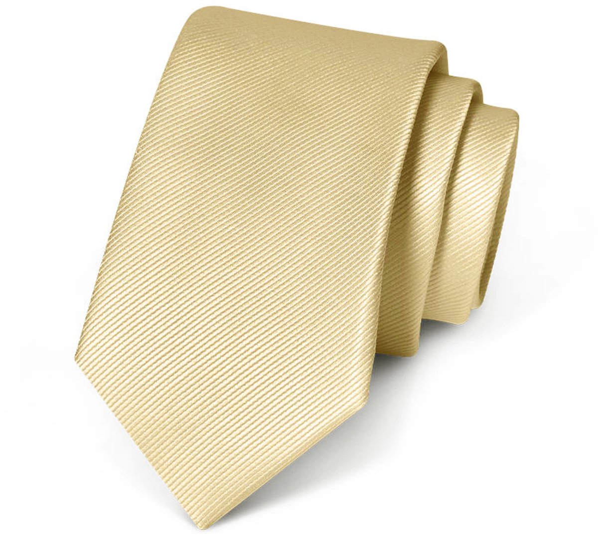 Premium Ties - Luxe Stropdas Heren - Polyester - Crème - Incl. Luxe Gift Box!