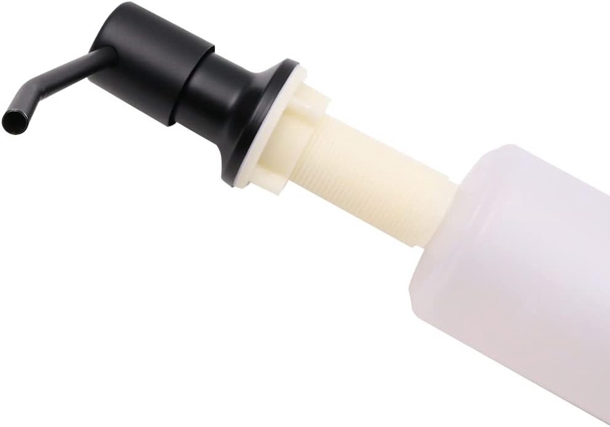 Zwarte RVS Zeepdispenser 300ML voor Keuken en Badkamer - Herbruikbare en Moderne Accessoire