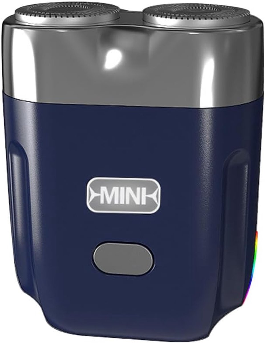 Scheerapparaat - Elektrisch scheerapparaat - Scheerapparaat mannen - Zakformaat scheerapparaat - Mini draagbaar scheerapparaat - Met dubbele kop - Waterdicht compact- Voor thuis - In de auto en op reis - Blauw