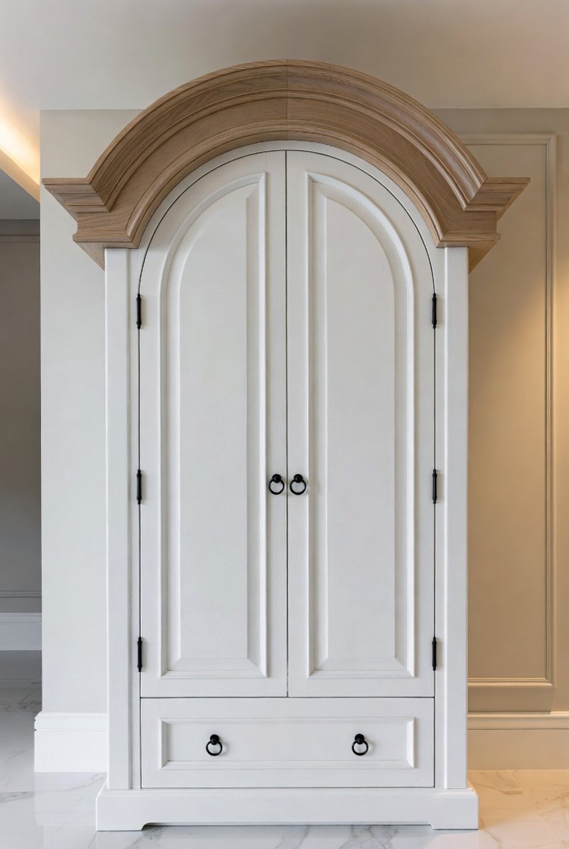 Corona Kledingkast met Laden – Massief Grenenhout – Wit – 101 x 52 x 170 cm – Vrijstaande