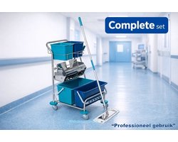 Wetrok Wetcar nr. 37 vlakmopsysteem RVS 45 cm – complete professionele set