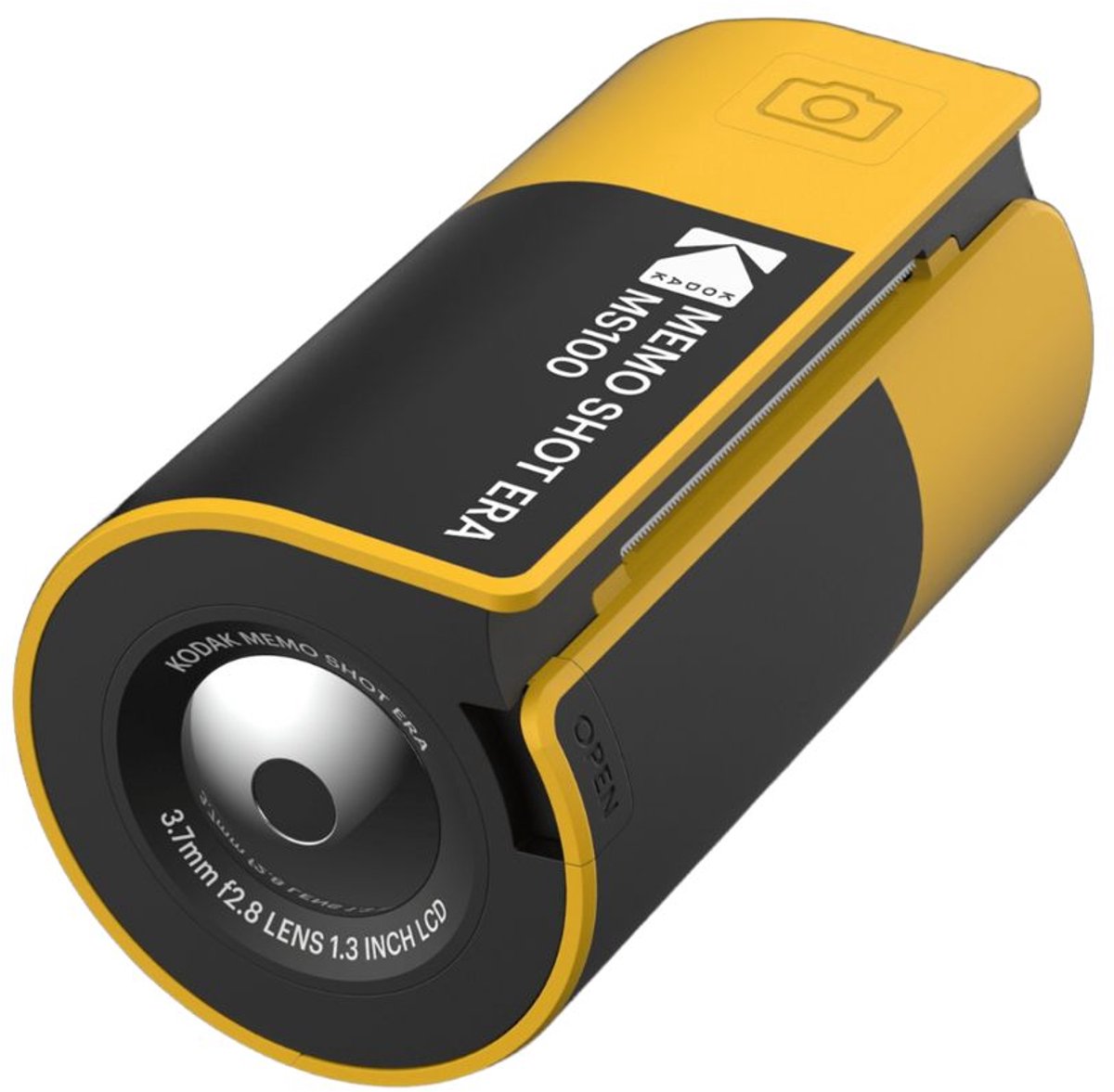 Kodak Memo Shot ERA M300 - Impression Photo Autocollante 2.7x1.8, Compatible iOS/Android via Bluetooth, Remplacement Facile Cartouches One-Touch, Imprime en 25 Sec, Appli KODAK Memo - Jaune