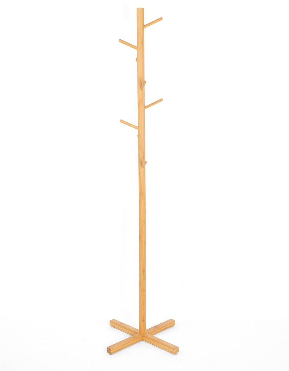 BEGRYF - Staande kapstok - bamboe - naturel - 35x35x175 cm