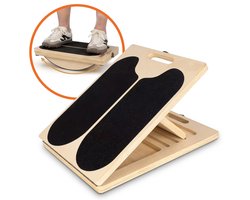 2 in 1 Slant board en balance board – stretch board – kuit stretcher - Balans trainer - Incline Board - Squat Wedge - squad block - 5 standen verstelbaar