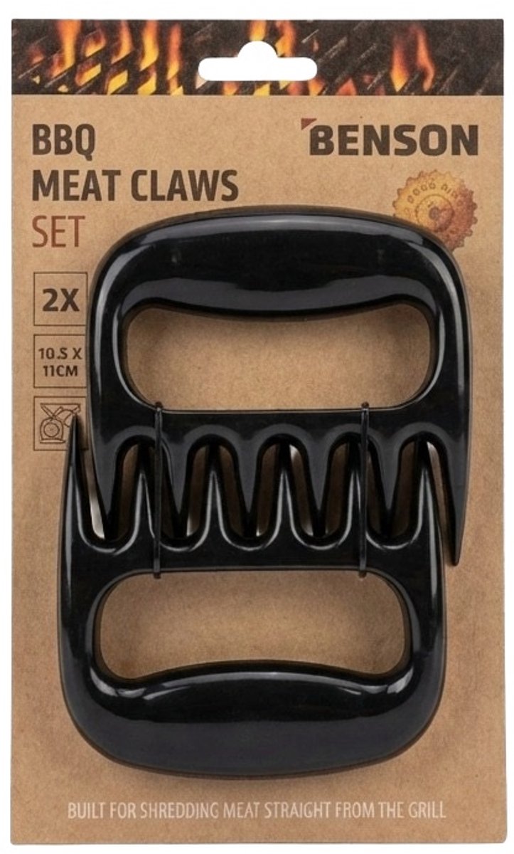 Benson bbq - bbq accesoires - vleesklauwen - meat claws set – pulled pork klauwen 2 stuks