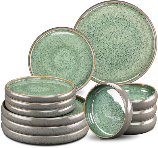 Moritz & Moritz SOLID Service de table 12 pièces Vert