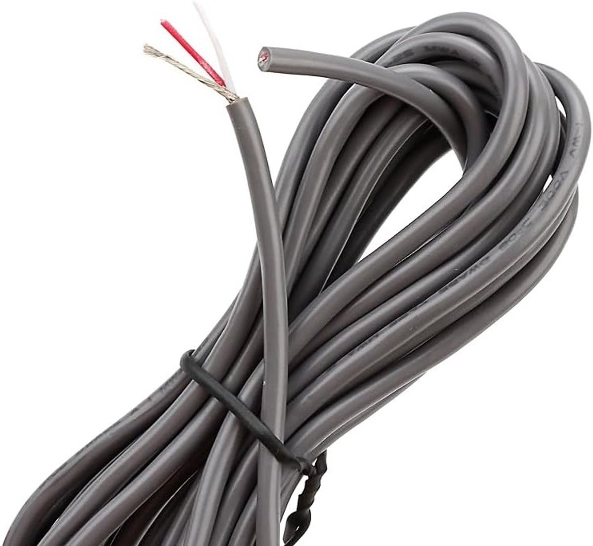 2-aderige Afgeschermde Draad voor Gitaarverbinding, Pickup Kabel en Circuitkabel - Grijs
