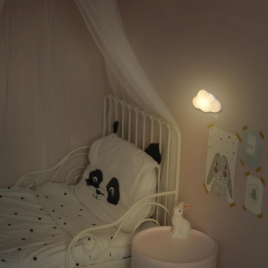 Nachtlampje Stopcontact Nachtlicht Wolk Automatische Kinderen Nachtlamp Schemer Sensor LED Wandlampen voor Hal Trap Baby Kinderkamer Decoratie van Merkloos — afbeelding 3